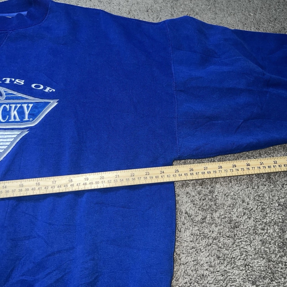 VINTAGE Kentucky Wildcats Sweatshirt Mens XL Blue Crewneck NCAA USA 90s - Picture 5 of 6
